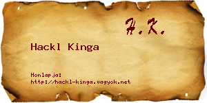 Hackl Kinga névjegykártya
