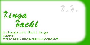 kinga hackl business card
